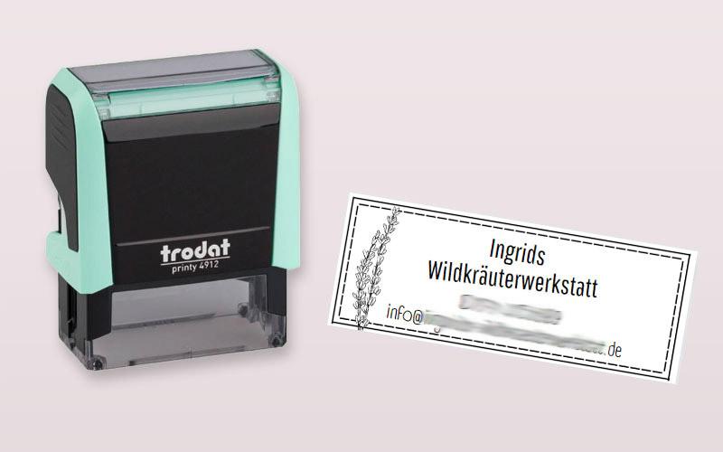 Stempel als Visitenkarte